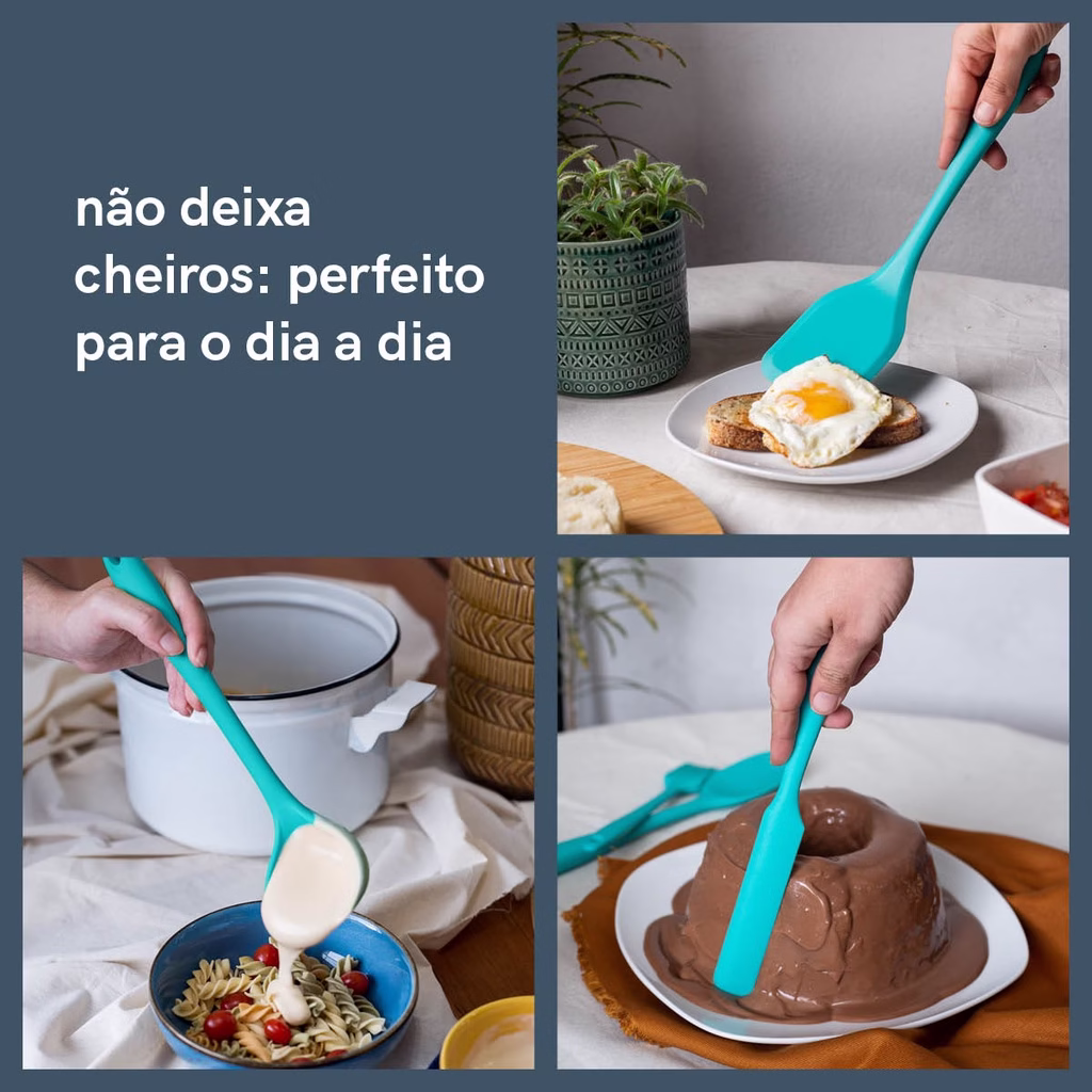 Kit De Utensílios De Silicone Verde Oikos – 7 Peças - Imagem 2
