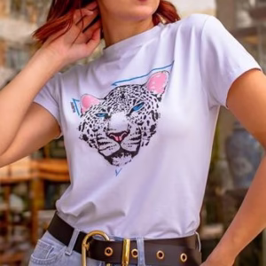 Camiseta Feminina - Estampada - Borboleta, Bicicleta, Oncinha, Coração, Batimentos - Várias Cores