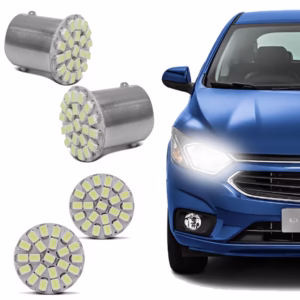 Par De Lâmpadas De Led 67 Ba15s 12 Volts 22 Leds 1 Polo Luz Branca