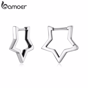 Bamoer Joia / Brinco Feminino De Prata Genuíno 925 Com Formato De Estrela / Origanico Para Mulheres / Meninas / Presentes Sce1136