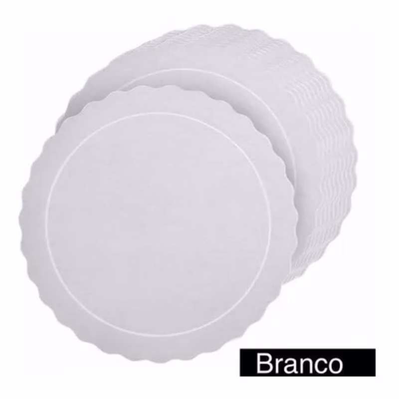 10 Cake Board 32cm BRANCO Base Para Bolo Suplat Para Confeitaria de Alta Resistência e Impermeável