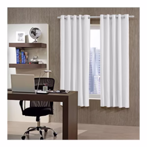 Blackout para Varão 200X160cm PVC Ilhós Bella Janela Branco/Cinza