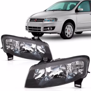 Farol Stilo 2002 2003 2004 2005 2006 2007 2008 Foco Duplo Plug Quadrado Máscara Negra