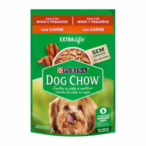 Racao Umida Nestle Purina Dog Chow Adultos Raças Minis E Pequenas Carne Sache 100gr