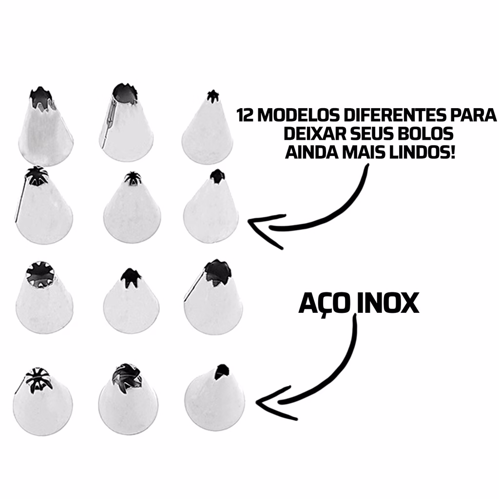 Kit Confeiteiro 12 Peças Kc120 - Imagem 2