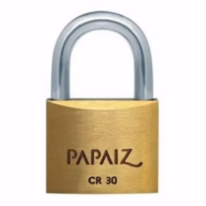 Cadeado Latao Com Chave 30Mm Haste Curta Papaiz