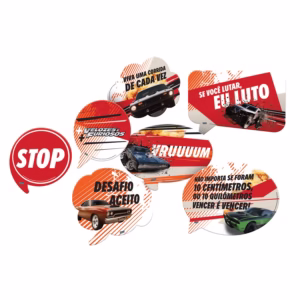Kit Placas Festa Velozes e Furiosos - 9 Uni - Rizzo