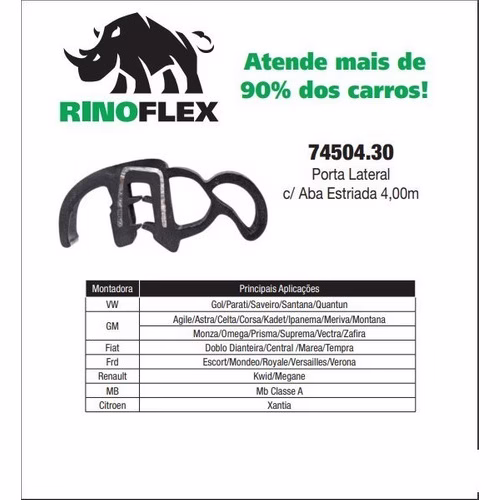 Par De Borracha Para Porta Lateral Do Montana Aba Estriada Todos os anos. - Imagem 2