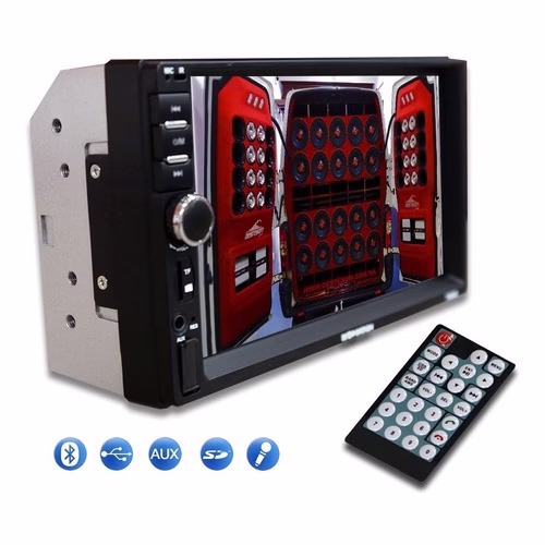 Mp5 Player Automotivo Central Multimidia 7 Bt Usb Sd S Dvd - Imagem 2