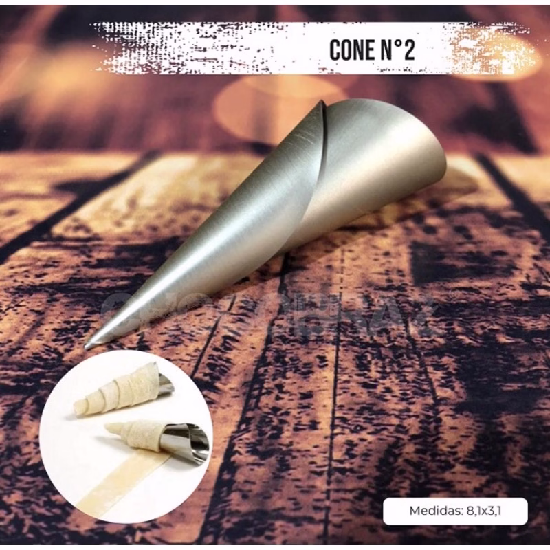 12 forma canudo cone Flandres tamanho 02