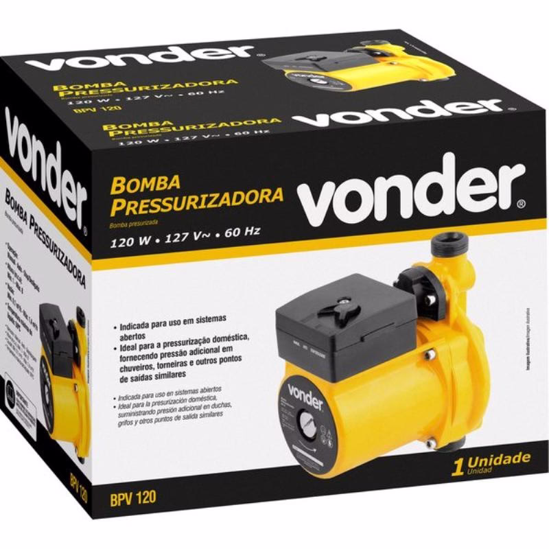 Bomba Pressurizadora 1/3 CV Residencial BPV 120 120W VONDER - Imagem 2