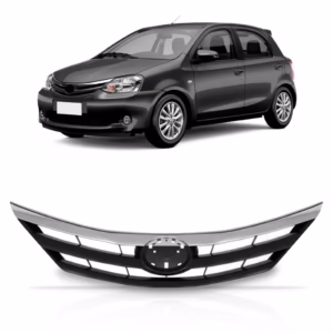 Grade Radiador Etios 2013 14 15 2016 Preta Com Friso Cromado