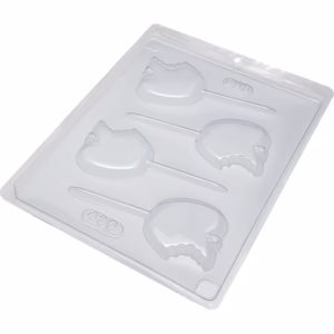 Forma Simples Pirulito Maçã com Mordida 436 - (D1) em Acetato BWB Para Bombom e Doces de Chocolate.