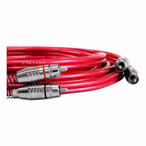 Cabo Rca Stetsom 1 Metro Prata Blindagem Especial Flexível - Imagem 2