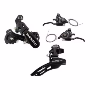 Kit Relação Bike Transmissão Shimano + Alavanca Gts/yamada