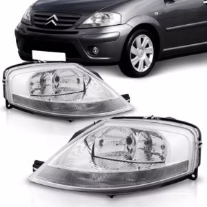 Farol Citroen C3 2003 2004 2005 2006 2007 2008 2009 2010 2011 2012 Cromado