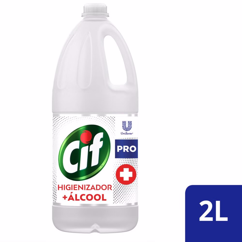 Higienizador + Álcool Cif Profissional Original Sem Perfume 2L