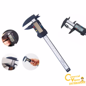 Paquímetro Digital Profissional Eletrônico 150mm Fibra Carbono Medição Interno Externo 150mm