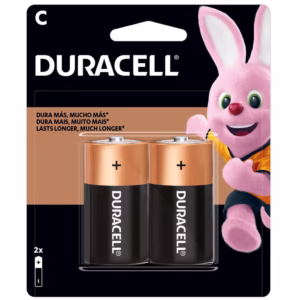 Pilha Média C Duracell Alcalina com 2 Unidades
