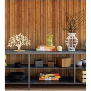 Papel de parede estilo madeira em tons de caramelo marrom e cinza Para Quartos e Sala 3,5 mts