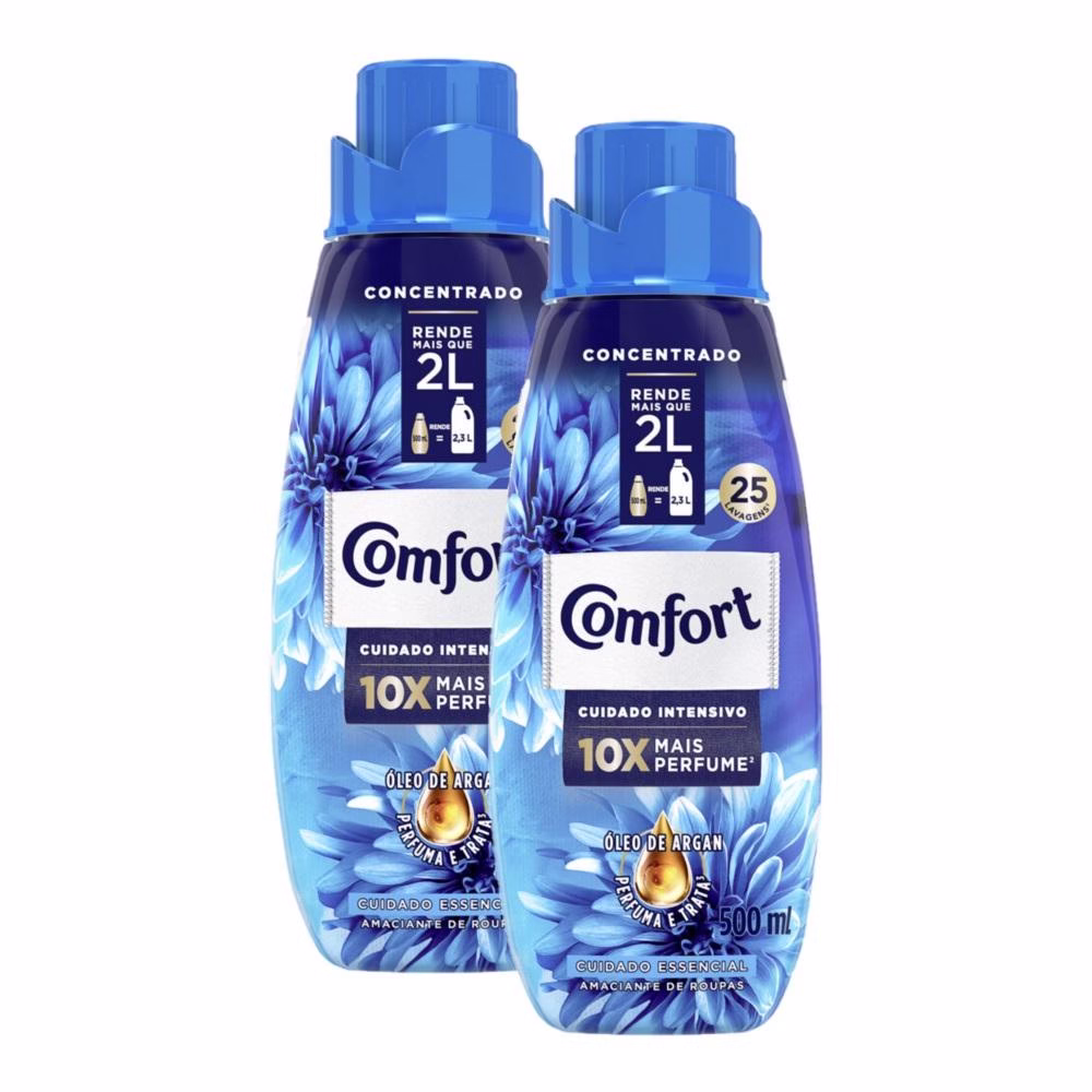Kit 2 Amaciantes Comfort Concentrado Original 500ml