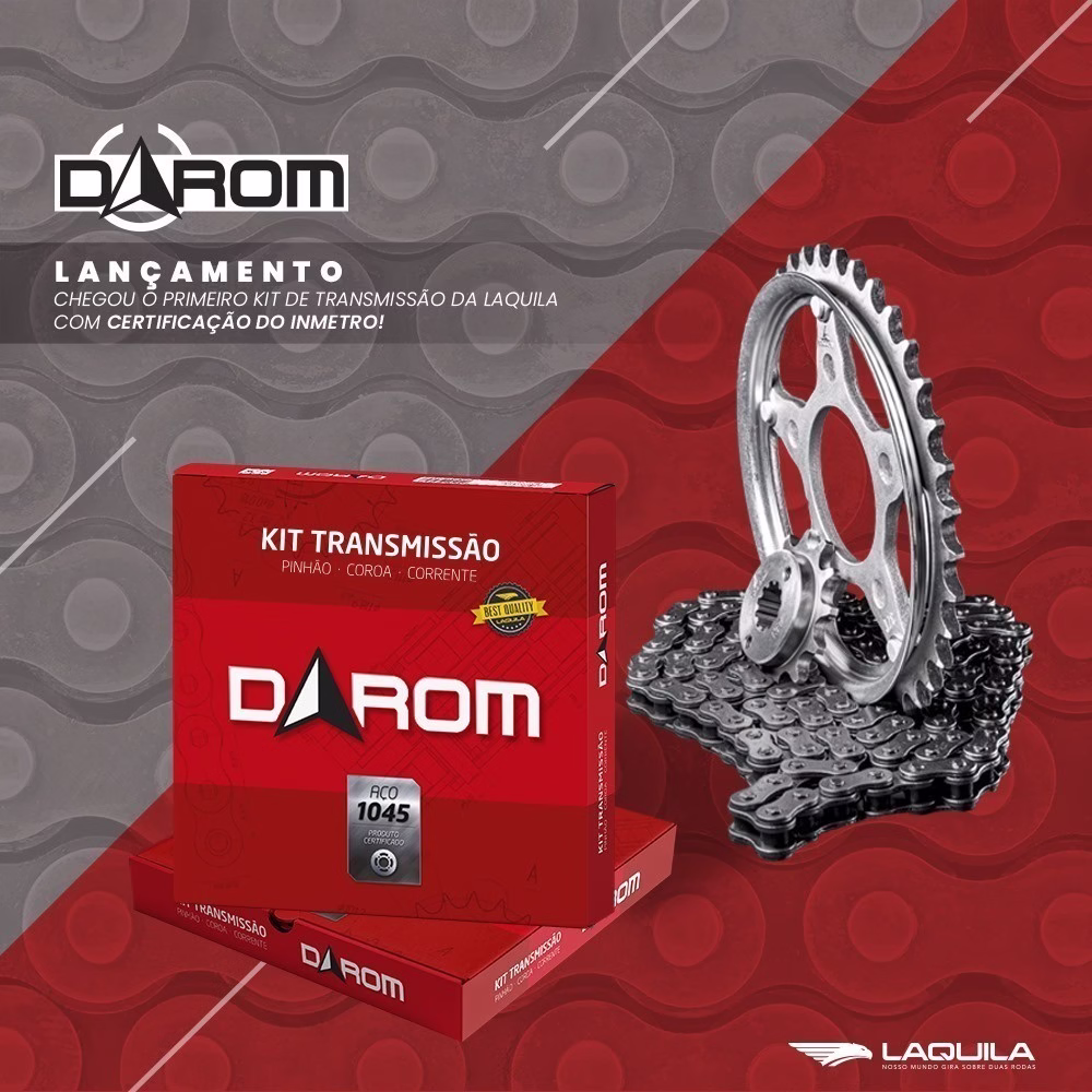 Kit Relacao Transmissao Darom Honda Nx 400 Falcon C/Retentor - Imagem 2