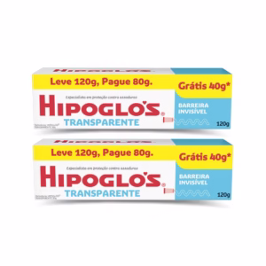 Kit com 2 Cremes Preventivo Contra Assaduras Hipoglós Transparente 120g