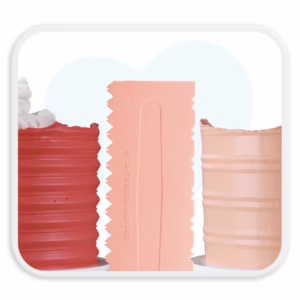 Espátula DECORATIVA N•19  ROSA LENI para bolo e confeitaria bluestar 23 cm  dupla confeitaria  (Chocobraz)