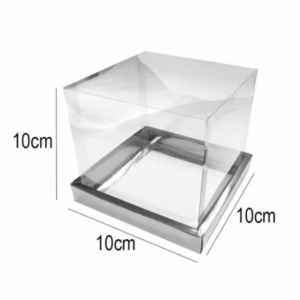 Caixa para Panetone 100g 10cm x 10 Prata -10 Uni Assk Rizzo