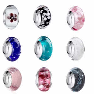 Amuleto De Vidro Fashion Com Contas Bamoer Para Pulseira DIY PA6370