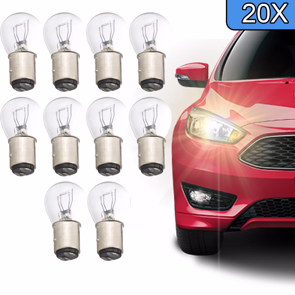 Kit Com 20 Lâmpadas Automotiva P21/5w 12v 2 Polos Sinalização Para Carro