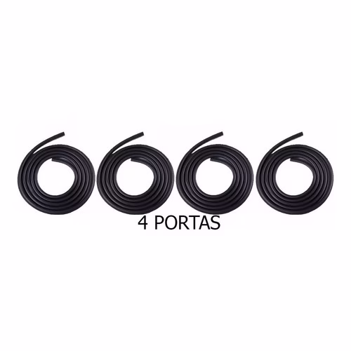 Kit Borracha De Vedação Fiesta Sedan 2007 2008 2009 4 Porta. - Imagem 2