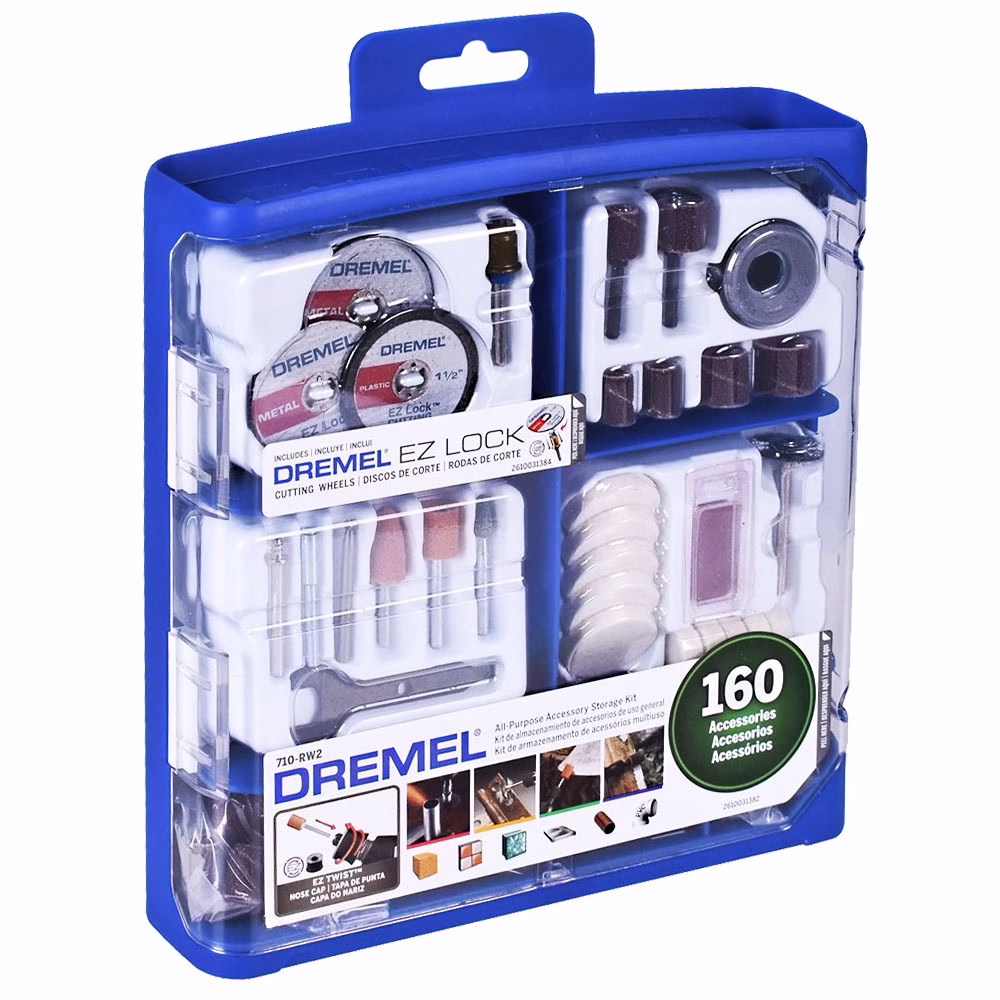 Kit Dremel Multiuso 160 Acessórios Cortar Polir Esmerilhar Lixar Esculpir Gravar 710