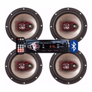 Kit Som Bluetooth Siena + 4 Alto Falante Bravox 200w