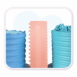 Espátula Decorativa n•1 para bolo Rosa Blue Star Leni 23 cm  dupla, confeitaria  ( chocobraz )