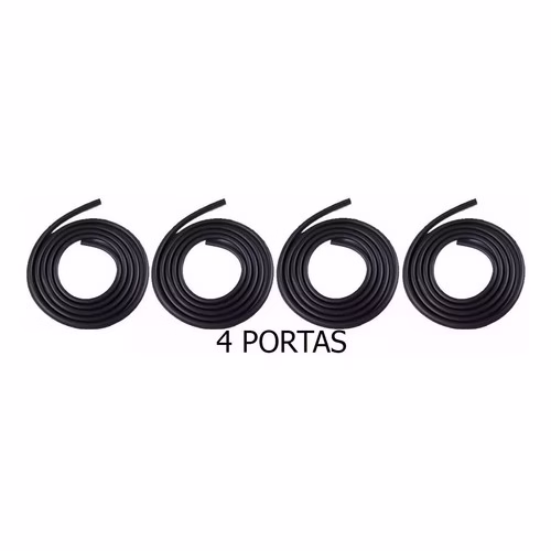 Kit Borrachas De Vedação Gol 2014 2015 2016 2017 - 4 Portas - Imagem 2