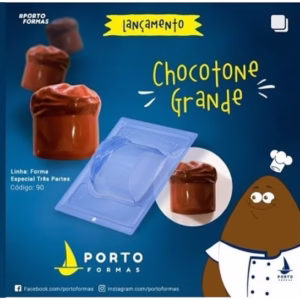1~5 Forma Porto Com Silicone (3 partes) Para Chocolate CHOCOTONE G – CÓD 90