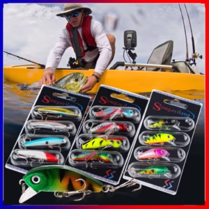 Sougayilang 4 PCS Wobbler Isca De Pesca Conjunto Iscas De Pesca Dura Anticorrosão de Pesca Isca De Pesca Isca De Pesca A Pesca De Pesca