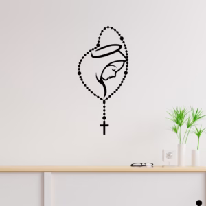 Adesivo Decorativo Terço Nossa Senhora De Fátima Religioso