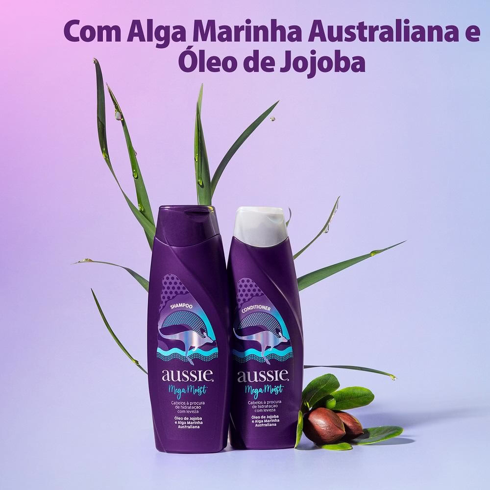 Condicionador Aussie Mega Moist Super Hidratação 180ml - Imagem 2