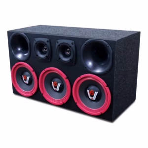 Caixa Som Automotivo Caixa Trio 3 Alto Falantes Woofer Pancadão 8 Polegadas + Corneteira Driver Tweeter