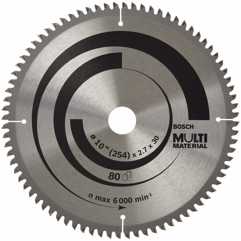 Disco de Serra 254mm MultiMaterial Bosch 80 Dentes de Widea PRO - 10"