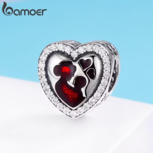 Bamoer Grande Amor Das Mães Pingentes Encantos Fit Pulseiras Colares Mulheres Moda Beads & Jewelry Making PA5334