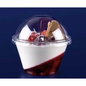 10 Pote Para Bolo Doces 210ml C/ Tampa Copo Bolha  S/furo (7 Oz) ( Chocobraz )