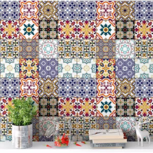 Papel De Parede Para Cozinha Azulejo Português Lavável 2 Mts