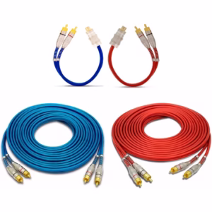 Kit 2 Cabos Y 1 Fêmea 2 Machos + 2 Rca 5 Metros Blindado