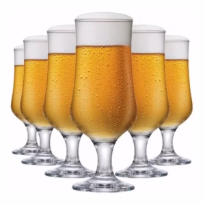 Taças Para Cerveja Modelo Barcelona, Taça Para Chopp e Cerveja Grande 370ml 6 Peças - Ruvolo