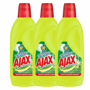 Kit com 3 Limpador Diluível Ajax Fresh Lemon 500ml Cada