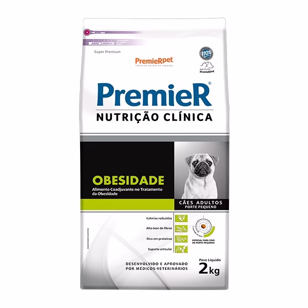 Ração Premier Nutrição Clínica Obesidade para Cães Adultos de Pequeno Porte - 2Kg