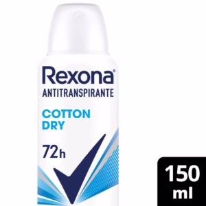 Desodorante Antitranspirante Aerosol Feminino Rexona Cotton Dry 150 ml